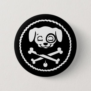 Puppy Pirate 6 Cm Round Badge