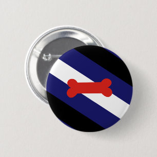 Puppy Play Pride Flag 6 Cm Round Badge