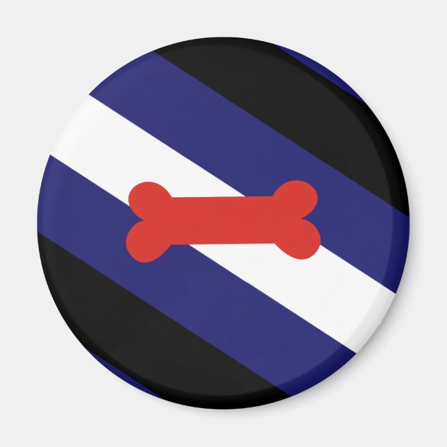 Puppy Play Pride Flag Magnet (Front)