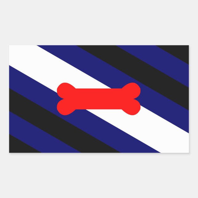 Puppy Play Pride Flag Rectangle Stickers Glossy 4 (Front)