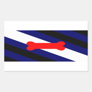 Puppy Play Pride Flag Rectangle Stickers Glossy 4