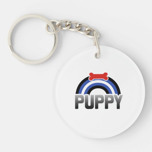 Puppy Play Pride Key Ring (Front)
