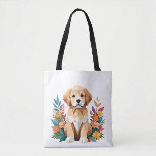 Puppy Playful Adorable Fun Colourful Joyful Animal Tote Bag