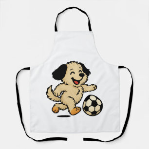 Puppy playing Soccer Apron