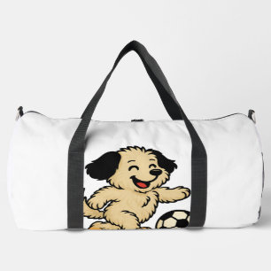 Puppy playing Soccer Duffle Bag
