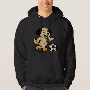 Puppy playing Soccer Hoodie