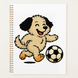 Puppy playing Soccer Planner