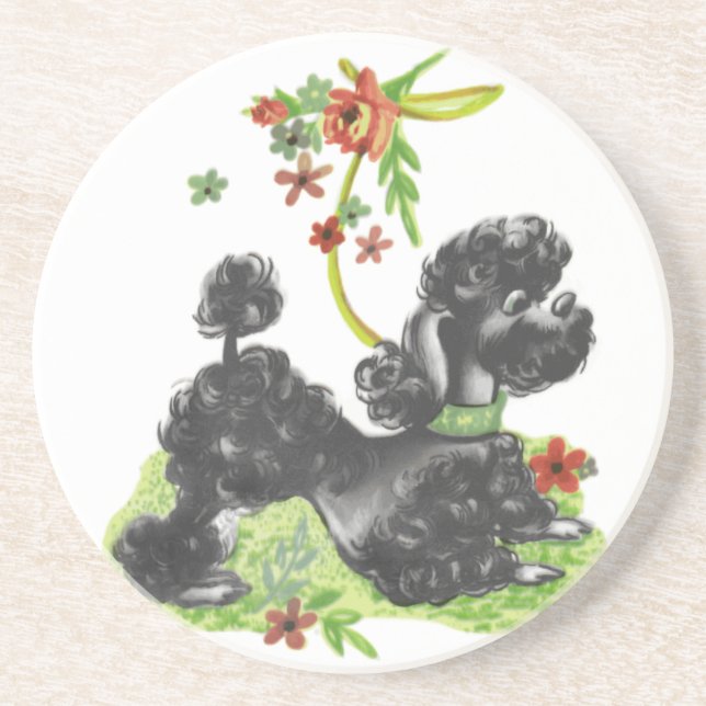 puppy poodle coaster (Front)