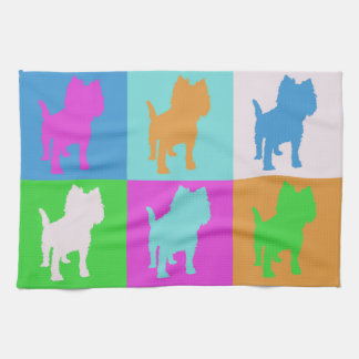 Puppy Pop Art Tea Towel