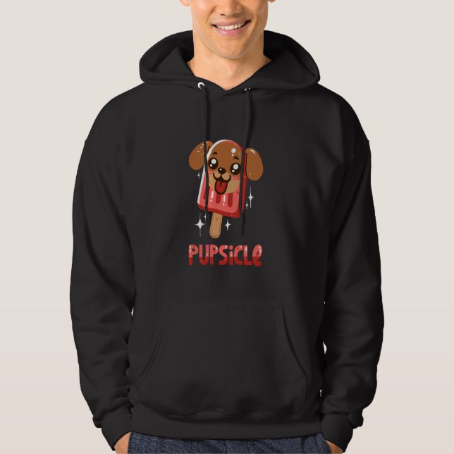 Puppy Popsicle Pun Hoodie (Front)