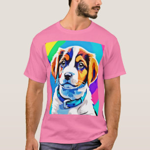 Puppy Portrait: Colourful Pup T-Shirt