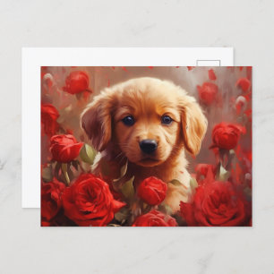 puppy postcard