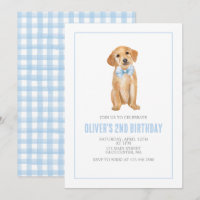 Puppy preppy plaid birthday