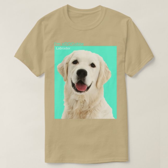 Puppy print Collection Im aDOGable Labrador T-Shirt (Design Front)