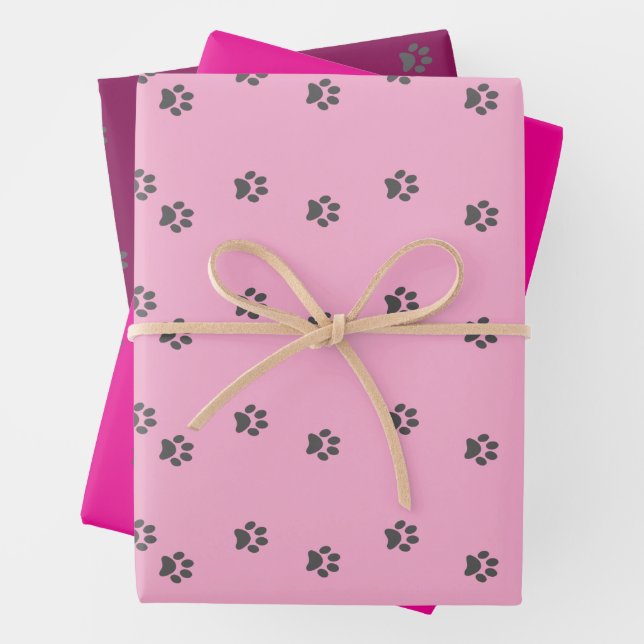 Puppy Prints 2025 Wrapping Paper Sheet (In situ)