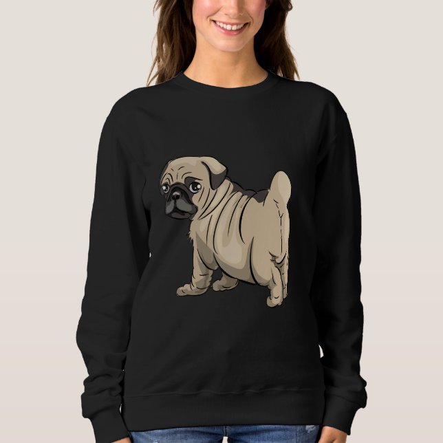 Puppy Pug Pet Cute Sweatshirt (Front)