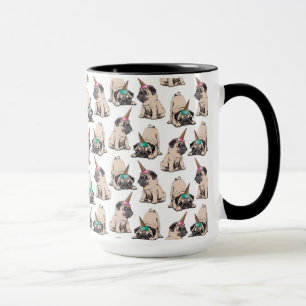 Puppy Pugs Aspiring Unicorn Pattern Mug