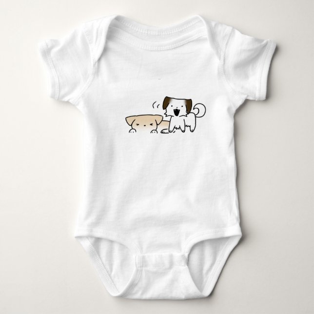 Puppy rompertje  baby bodysuit (Front)