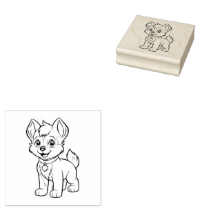 Puppy Rubber Stamp