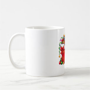Puppy Santa Stocking Cheer Coffee Mug