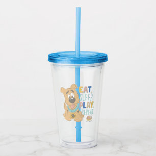 Puppy Scooby-Doo "Eat, Sleep, Play, Repeat" Acrylic Tumbler
