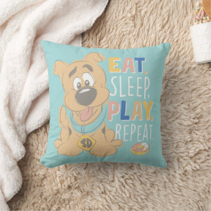 Puppy Scooby-Doo "Eat, Sleep, Play, Repeat" Cushion