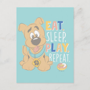 Puppy Scooby-Doo "Eat, Sleep, Play, Repeat" Postcard