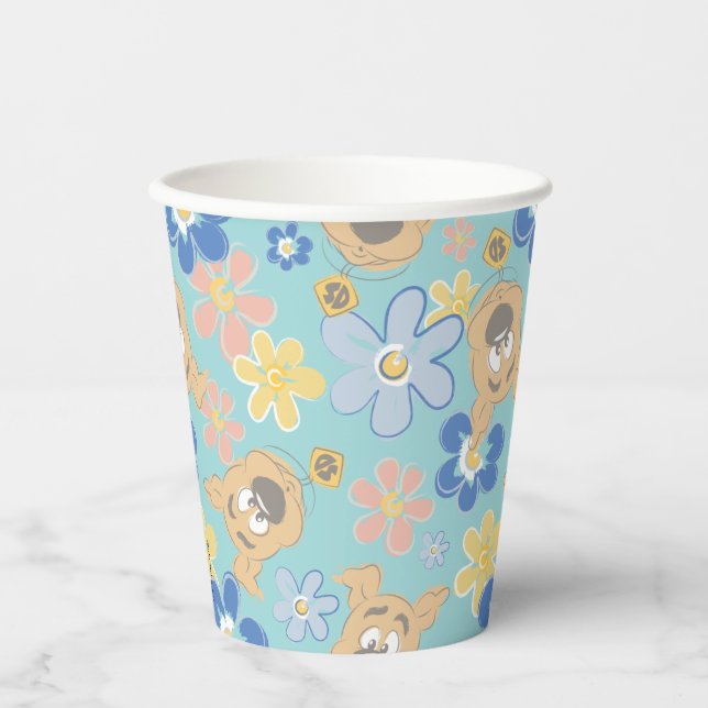 Puppy Scooby-Doo Flower Pattern Paper Cups (Front)