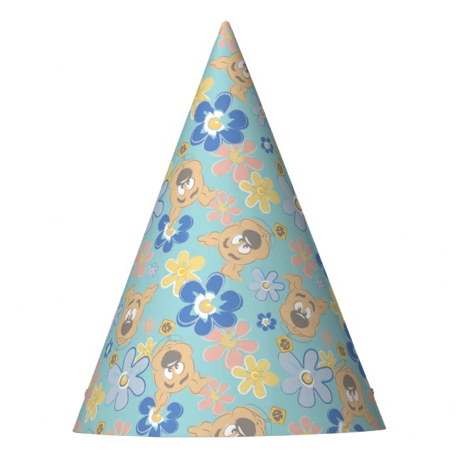Puppy Scooby-Doo Flower Pattern Party Hat (Front)