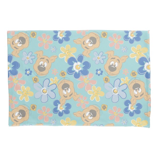 Puppy Scooby-Doo Flower Pattern Pillowcase (Front)