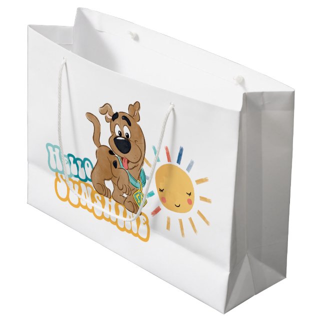 Puppy Scooby-Doo "Hello Sunshine" Large Gift Bag (Front Angled)