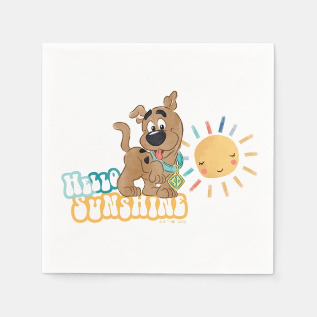 Puppy Scooby-Doo "Hello Sunshine" Napkin (Front)