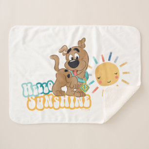 Puppy Scooby-Doo "Hello Sunshine" Sherpa Blanket