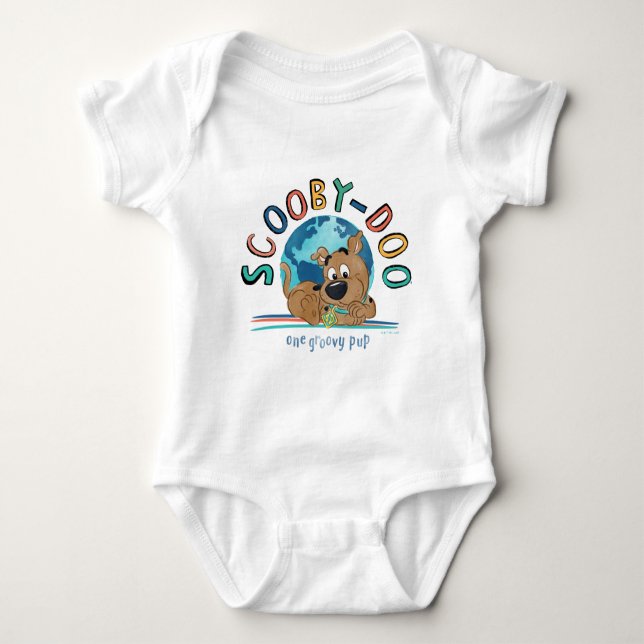 Puppy Scooby-Doo "One Groovy Pup" Baby Bodysuit (Front)