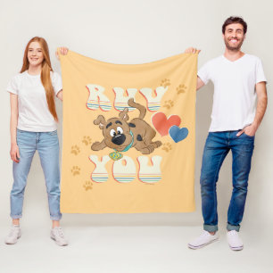 Puppy Scooby-Doo "Ruv You" Fleece Blanket