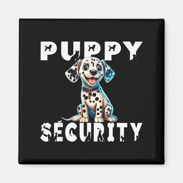 Puppy Security Dog Catcher Costume Dalmatian Magnet (Front)