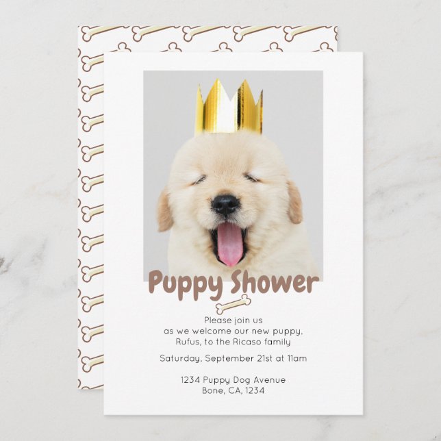 Puppy Shower Invitation (Front/Back)