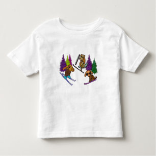 Puppy Ski Vacation Toddler T-Shirt