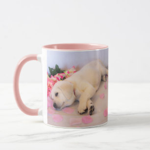 Puppy Sleep Flower 01 Mug