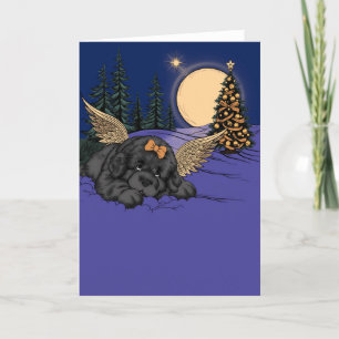 Puppy Snow Angel Holiday Card