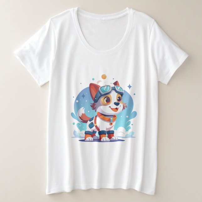 Puppy T-Shirt Design Plus Size T-Shirt (Design Front)