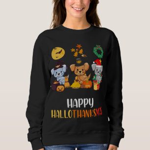 Puppy Thanksgiving Merry Christmas Dog Happy Hallo Sweatshirt