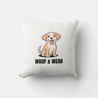 puppy throw pillow