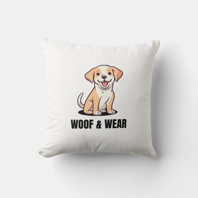 puppy throw pillow (Front)
