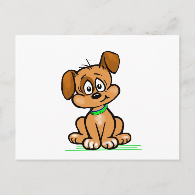 Puppy Tilt Postcard (Front)