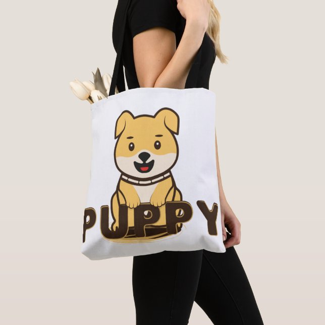 Puppy Tote Bag (Close Up)