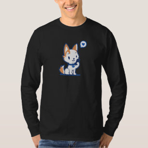 Puppy uses Phone Loves His Mobile Adorable Dog 4 G T-Shirt