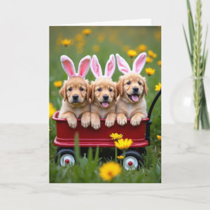 Puppy Wagon Spring Fun Card