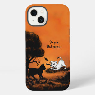 Puppy with Black Cat and Bat , Happy Halloween! iPhone 13 Case