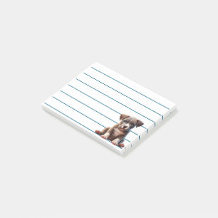 Puppy With Blue Eyes Sitting and Looking Innocent Post-it Notes